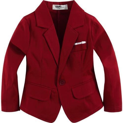 New arrival red blazer woven cotton 100% for toddler boy wine red