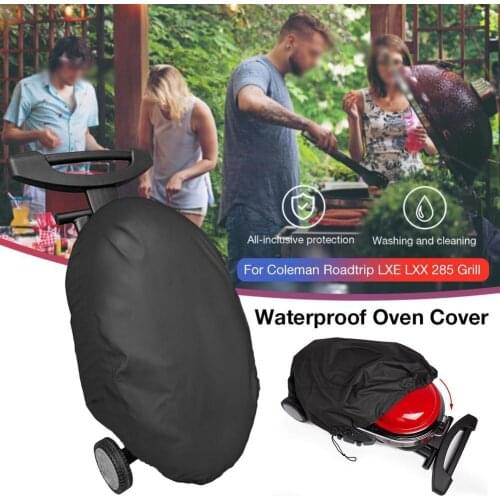 Portable Outdoor Black Waterproof BBQ Cover BBQ Stove Grill Cover Waterproof UV Resistant For Weber Q200 Q2000 BBQ Accessory