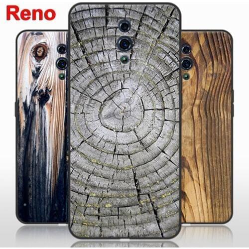 For OPPO Reno Case Wood Stone pattern style For OPPO Reno funda Full Protective Cover For OPPO PBEM00 phone Cases coque shell