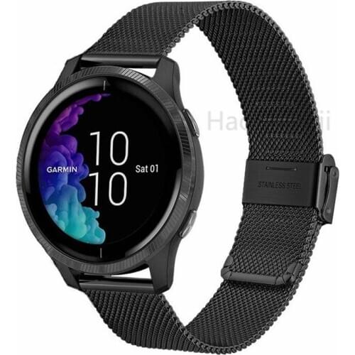 For Garmin Vivoactive 3 Band 20mm Quick Release Milanese Loop Stainless Steel Watch Strap Vivomove HR/Forerunner 645 Music Bands