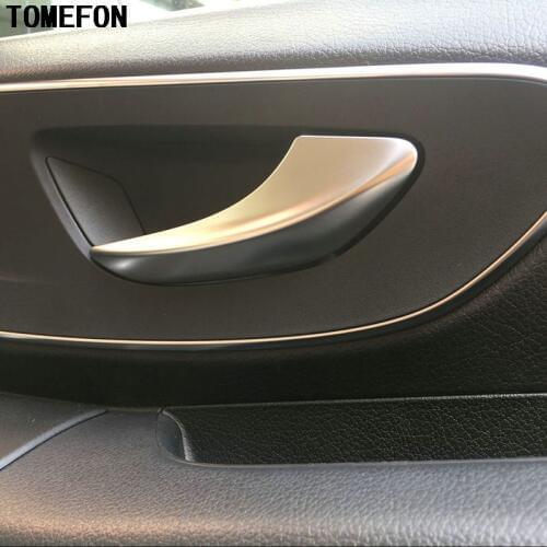 For Mercedes-Benz VITO 2016 Interior Door Pull Handle Panel Trim Strip ABS Accessories Chrome Plate Stickers Covers 2pcs