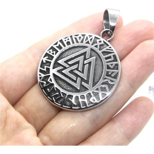 Cool Round Pendant 316 Stainless Steel Fashion Polishing Mens Fashion Pendant