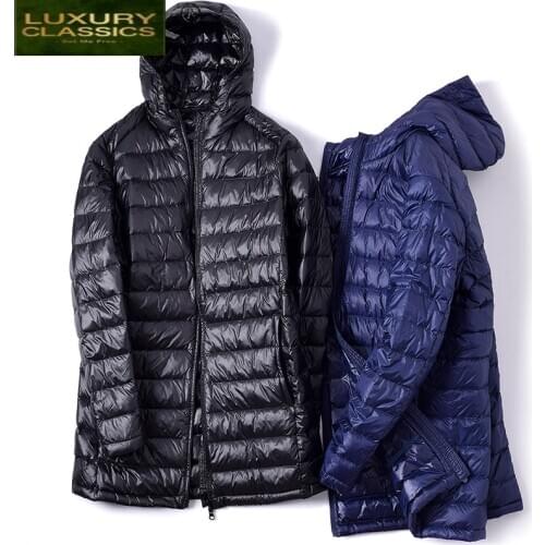 Jacket Mens Long Down Mens Clothing Ultra Light Down Jacket Men Autumn Winter Coat Bodywarmer Casacos Masculino Y028 Pph743