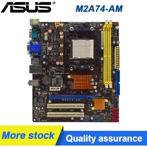ASUS M2A74-AM Desktop Motherboard AMD 740G AM3/AM2+/AM2 DDR2 8GB SATA 3Gb/s Micro ATX used Motherboard