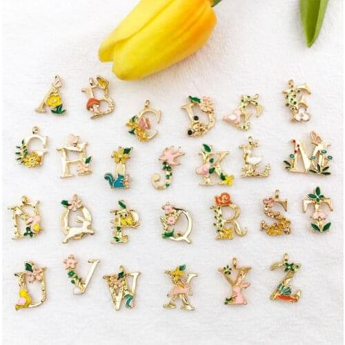 Metal 26Pcs/Bag Unique Adorable Letter Shape Pendant Decor Multicolor Pendant Decor Creative for Decoration