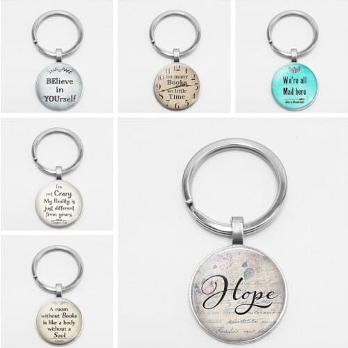 Fashion Accessories Classic Celebrity Quotes Keychain Car Key Hang Buckle Accessories Welcome To Map Custom