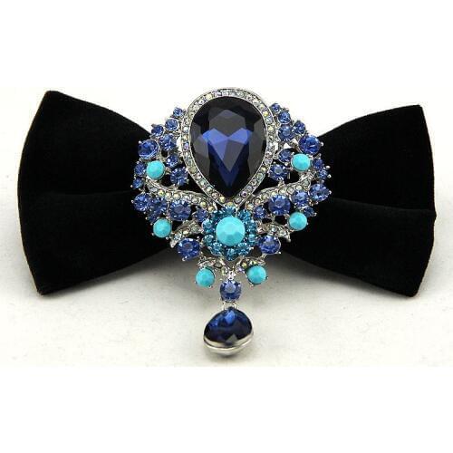Fashion Diamond Silk Elegant Gentleman Bow Ties Butterfly Wedding Carton Party Bow Ties Butterfly Gorgeous Tie for Man Gifts
