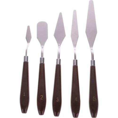 5pcs/set Artist Painting Palette Knife Spatula Paint Art For Thick Paint Application