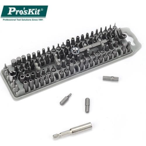 ProsKit 100pcs Assorted Power Bits SD-2310 All in One Set screwdriver exchange bits for DIY ratchet Tool steel bits