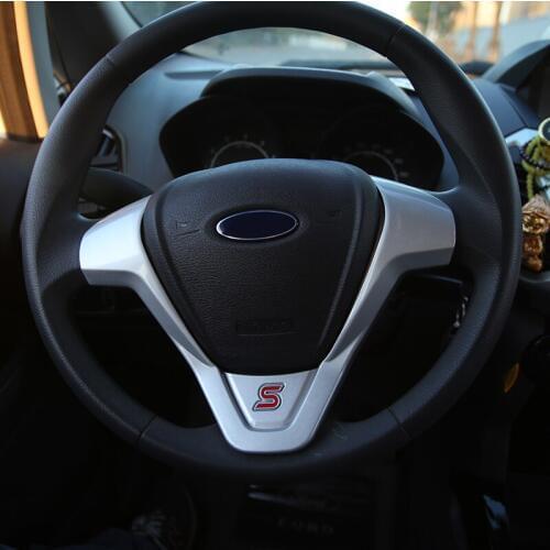 My Good Car ABS Steering Wheel Trim Sequins Stickers for Ford Ecosport 2013 -2016 New Fiesta 2012 - 2016 Auto Accessories