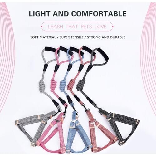 Adjustable Pet Dog Leash Non-slip Durable Harness Collar For Small Large Dogs Running Training Leash Cats Traction Rope Supplies
