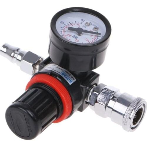 1/4" HVLP Spray Air Regulator w/Pressure Gauge Diaphragm Control Auto Paint
