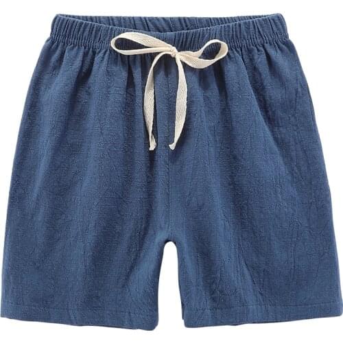 Childrens Shorts Boys Summer Short Pants Beach Shorts Kids Girls Shorts Casual Soft Breathable Linen Candy Color 100-160cm New