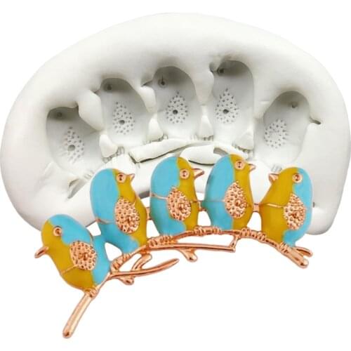 Bird Silicone Sugarcraft Mold Resin Tools Cupcake Baking Mould Fondant Cake Decorating Tools