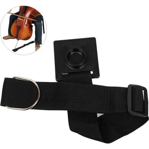 51-82 cm Portable Black Thickening Oxford Fabric Cello Antiskid Adjustable Length Non-slip Endpin Stopper Holder Stands