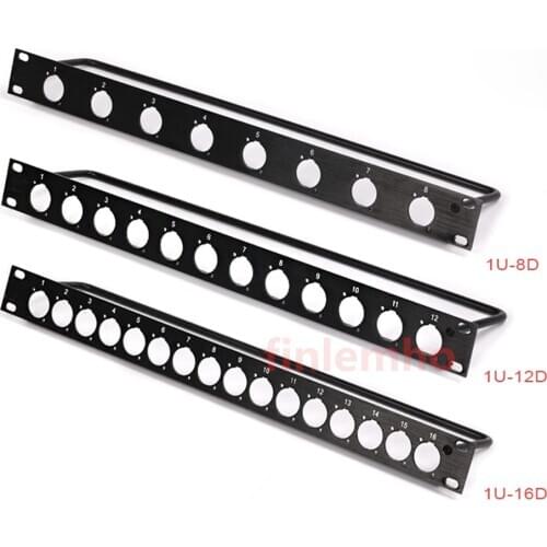 Rack Patch Panel 8 12 16 Way Channel 1U Flight Case Mount For XLR Connecctor Male Female SpeakOn Audio Cable Plug
