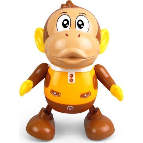 Dancing Monkey Music Walking Lighting Funny Swing Animal Doll Electric Toy Kids Gift