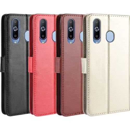 For Galaxy A8S Case Vintage Business Leather Cover Anti-lost Capa Full Card Slot Stand Holder Coque for Samsung Galaxy A8s Para