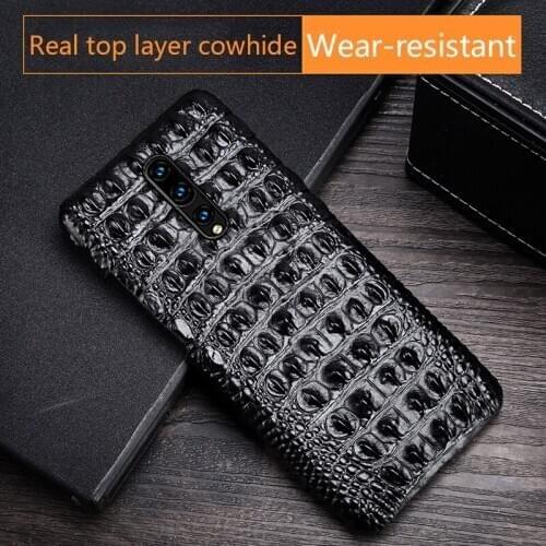 Upscale Mens Genuine leather phone case for OnePlus 7 7T Pro Cowhide phone case 3 / 3T 5 5T 6 6T 8 8Pro