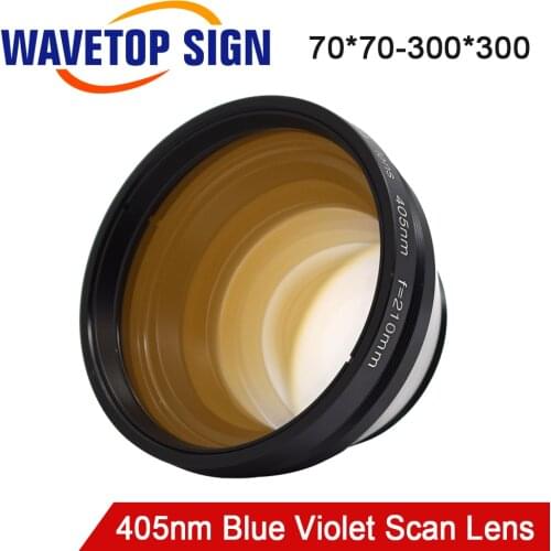 WaveTopSign 405nm Blue Violet F-theta Scan Lens 50x50 - 300x300 FL 110-430 Scews M39/M55/M85 use for 3D Printer Machine