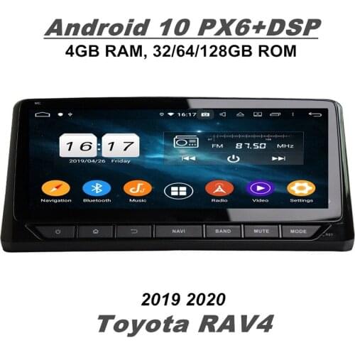 10.25" DSP PX6 Android 10 Car DVD Player for Toyota RAV4 2019 2020 Radio GPS WIFI Bluetooth 5.0 CarPlay & Android Auto