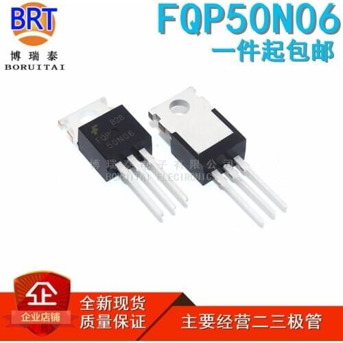10pcs/lot New FQP50N06 50N06 50A 60V TO-220