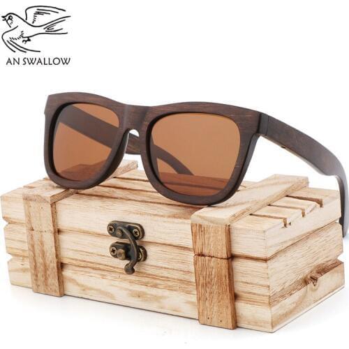 100%handmade wooden sunglasses mens design cool UV400 polarized sunglasses brown high quality fashion glasses women gafas
