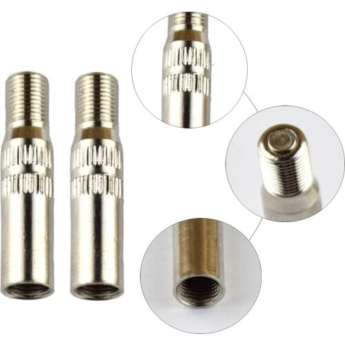 2Pcs Chrome Plated Brass Tire Valve Extension Extenders Adapter for Car, Trucks, Bike, Motorcycle, Scooter, RV, ATVs (1.54inch)