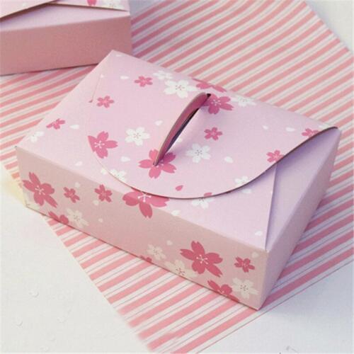 200pcs/lot Sakura Box Tart Puff Packaging Gift Box Wedding Party decoration Chocolate Muffin Biscuits Box for Cookie Package