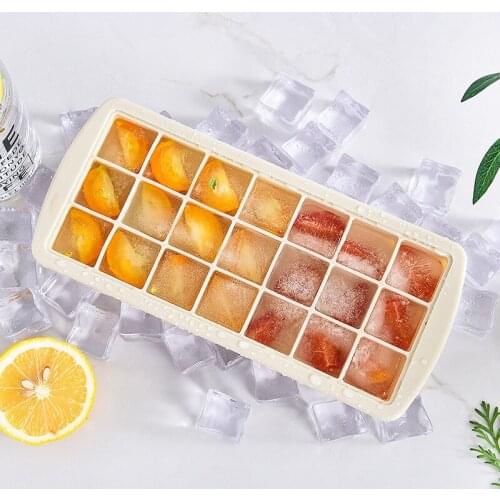 21 Grids Ice Cube Maker Trays with Lids for Cocktail Juice Ice cream Cold Drinks Whiskey Silicone Ice mold Kitchen Accessories