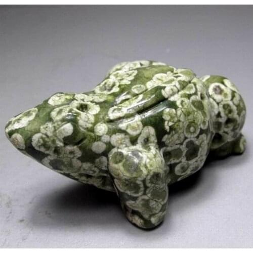 3"/100g Jasper Frog Handmade Stone Carving - crystals and stones healing Mineral specimen Home Decor feng shui XX0618/14