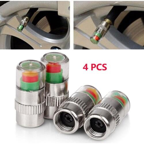 4PCS/lot Car Tire Pressure Gauge Indicator Alert Monitoring Valve Cap Sensor Tire Pressure Indicator Car Wheels Tires & Parts
