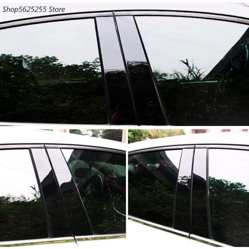 For VW Tiguan MK2 2017 2018 2019 2020 2021 Accessories Door Window Middle Column Trim Decoration Protection Strip Car Sticker