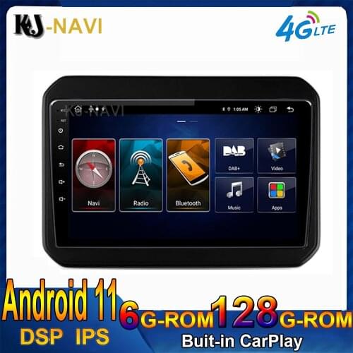 6+128GB DSP Android 11.0 Car Auto Radio Player For Suzuki Ignis 2016 2017 2018 2019 2020 Navigation Video GPS Multimedia WIFI BT