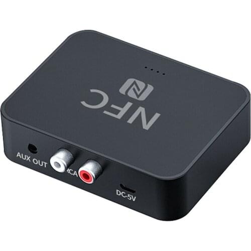 Bluetooth 5.0 Receiver USB Wireless Stereo 3.5MM Aux NFC 2 RCA Audio Adapter