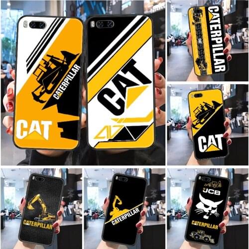 CAT Caterpillars excavat machinery Phone case For Xiaomi Mi Max Note 3 A2 A3 8 9 9T 10 Lite Pro Ultra Frosted black painting