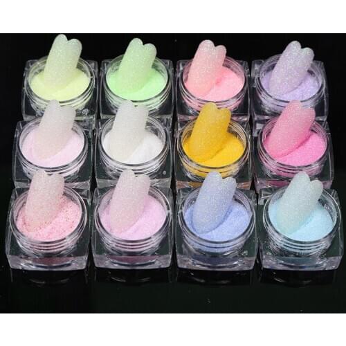 DJ_F_028 6pcs 12pcs Nail Holographic Glitter Pigment Powders G-12 nail glitter,Shimmer Glitter Powder,6 box a Set Nail Glitter