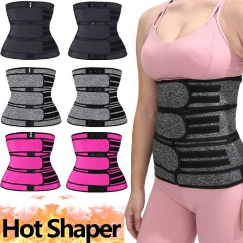 Women Slimming Waist Trainer Neoprene Body Shaper Belly Reducing Fat Tummy Color Sweat Shapewear Workout Trimmer Belt Corset