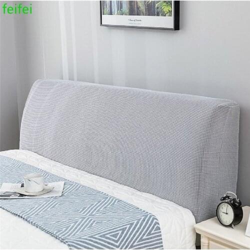 Elastic Bedhead Cover Universal All-inclusive Bed Head Cover Solid Color Bed Head Back Protection Headboard Dust Cover For Home