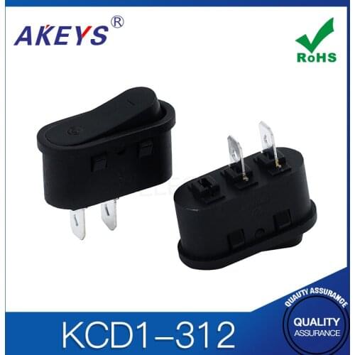 10PCS KCD1-312-2P 2pins 2nd gear rocker switch for coffee maker