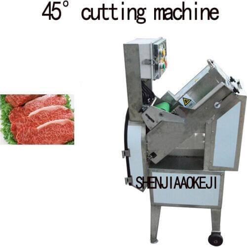 JY-45 45degree fruit and vegetable meat slicer cutting machine ham sausage oblique slicer 380V 1PC