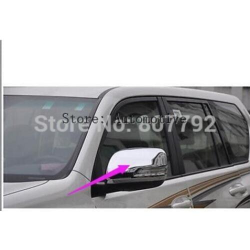 Chrome Rearview Side Door Mirrors Cover Trim For Toyota Prado FJ150 2010-2017