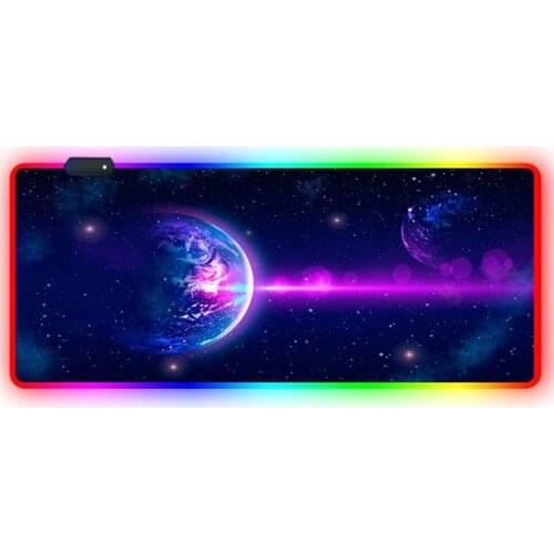 Extra Large USB LED Gaming Mouse Pad RGB Glowing Desk Keyboard Mat 14 Lighting Modes Computer Laptop Mat