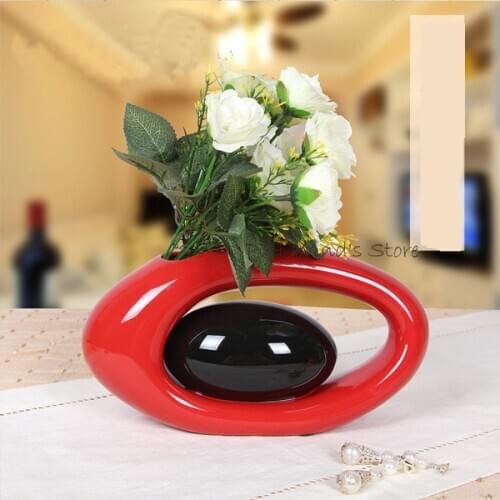 Creative Arts Ceramic Vase Modern Home Decoration furnishings Simple Living Room Ceramic Crafts Vase
