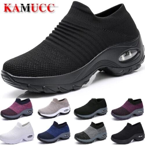 Spring Women Sneakers Shoes Autumn Flat Slip on Platform Tenis for Women Breathable Mesh Sock Sneakers Shoes Zapatos De Mujer