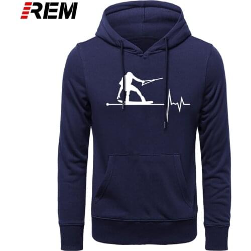 REM Men Wakeboard In My Heartbeat Pulse Print Casual Cotton long Sleeve Mens Tops Hoodies, Sweatshirts