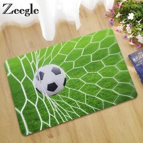 Zeegle Football Printed Outdoor Doormat Kids Room Mat Non-slip Kitchen Rug Bedroom Carpet Foot Pad Home Decor Area Rug Floor Mat
