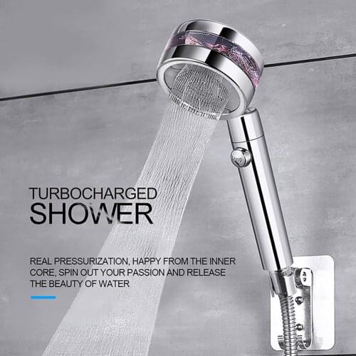 Turbocharged Shower Head High Pressure Magic Waterline Spa Massage Hand-Held Sprayer Head Bathe Shower For Bathroom Accessories