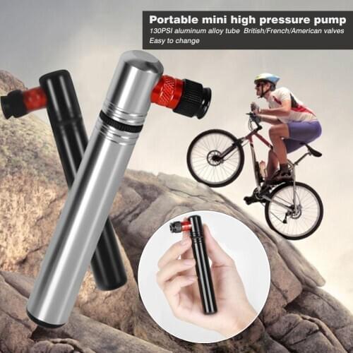 Mini Bicycle Pump 130PSI Portable MTB Road Bike Tire Air Pump With Mount Kit High Pressure Lightweight Cycling Hand Pumps