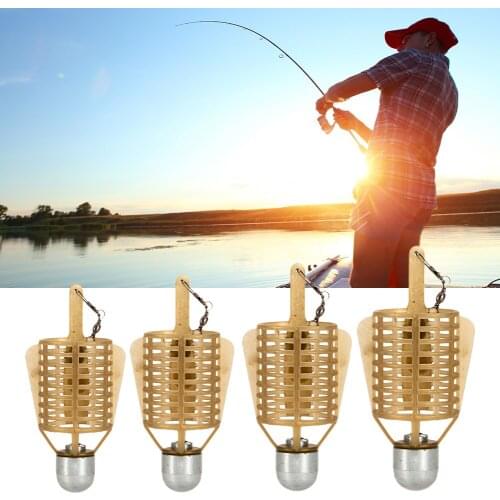 New Carp Fishing Bait Feeder Cage 20g/30g/40g/50g Sinker Trap Fishing Bait Cage Basket Fishing Lure Holder Fishing Accessories